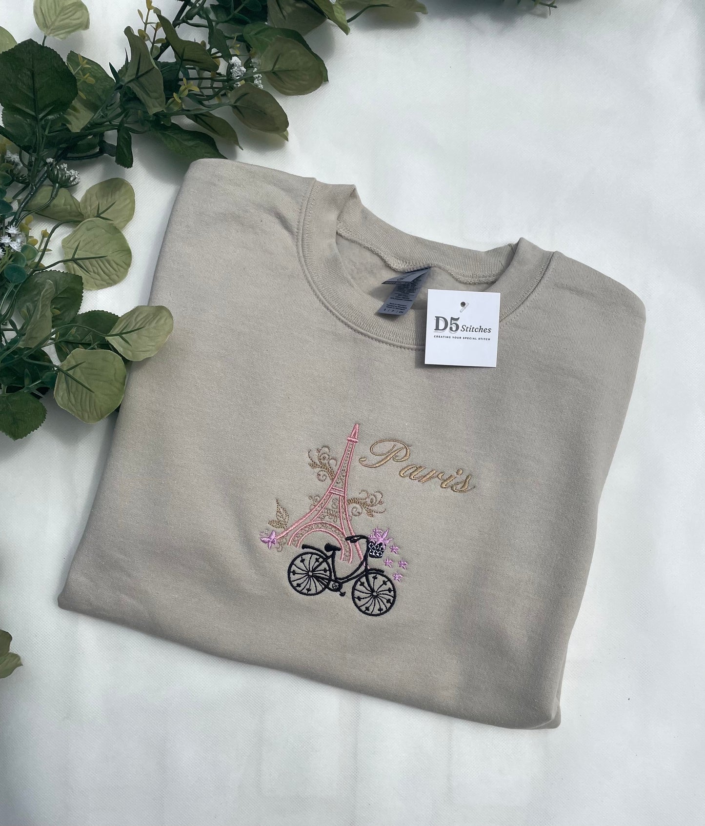 Cute Paris Beige Crewneck