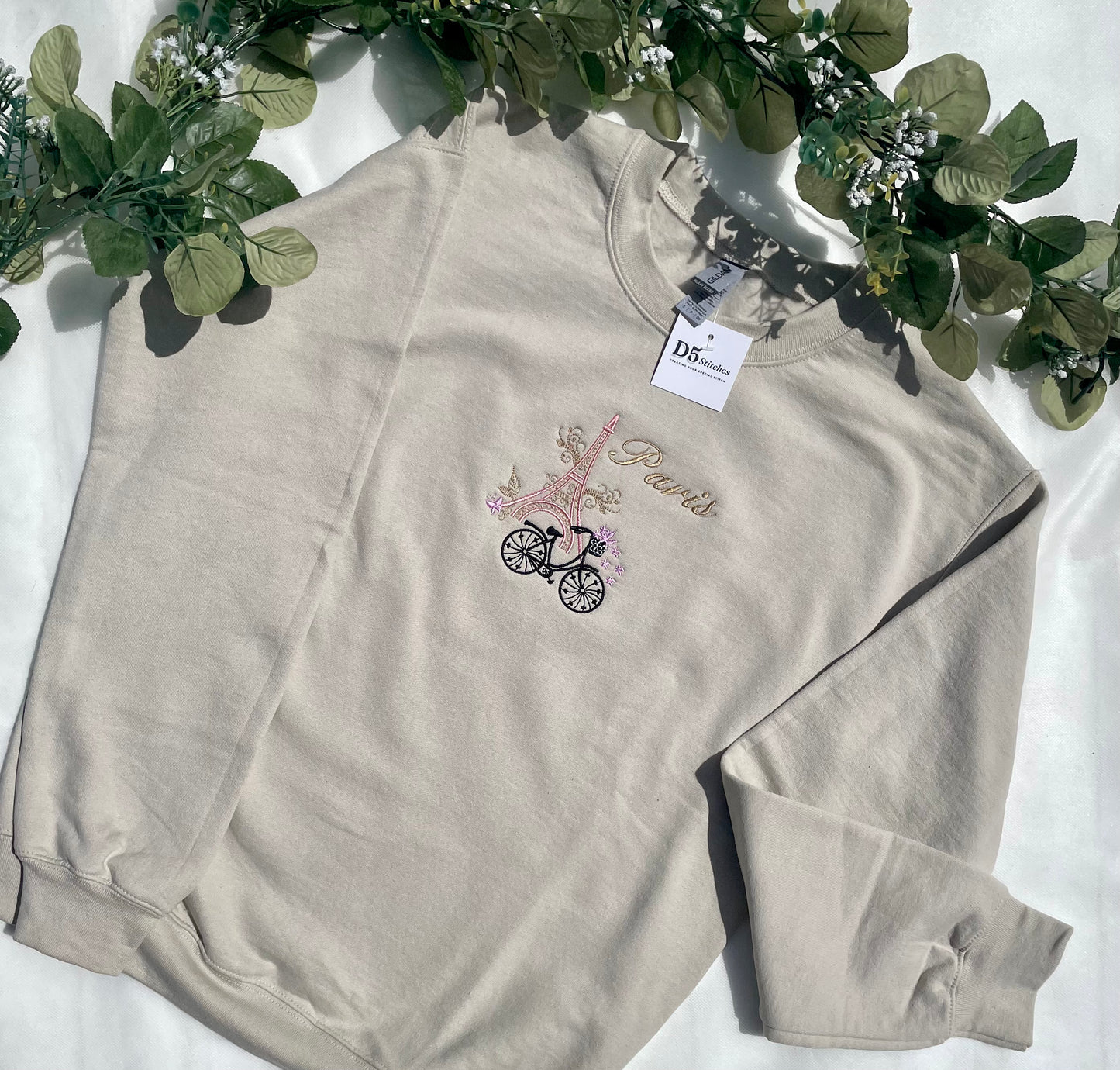 Cute Paris Beige Crewneck