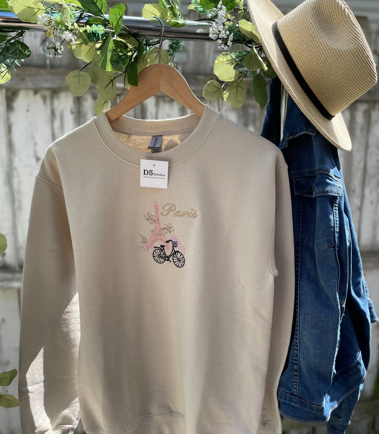 Cute Paris Beige Crewneck