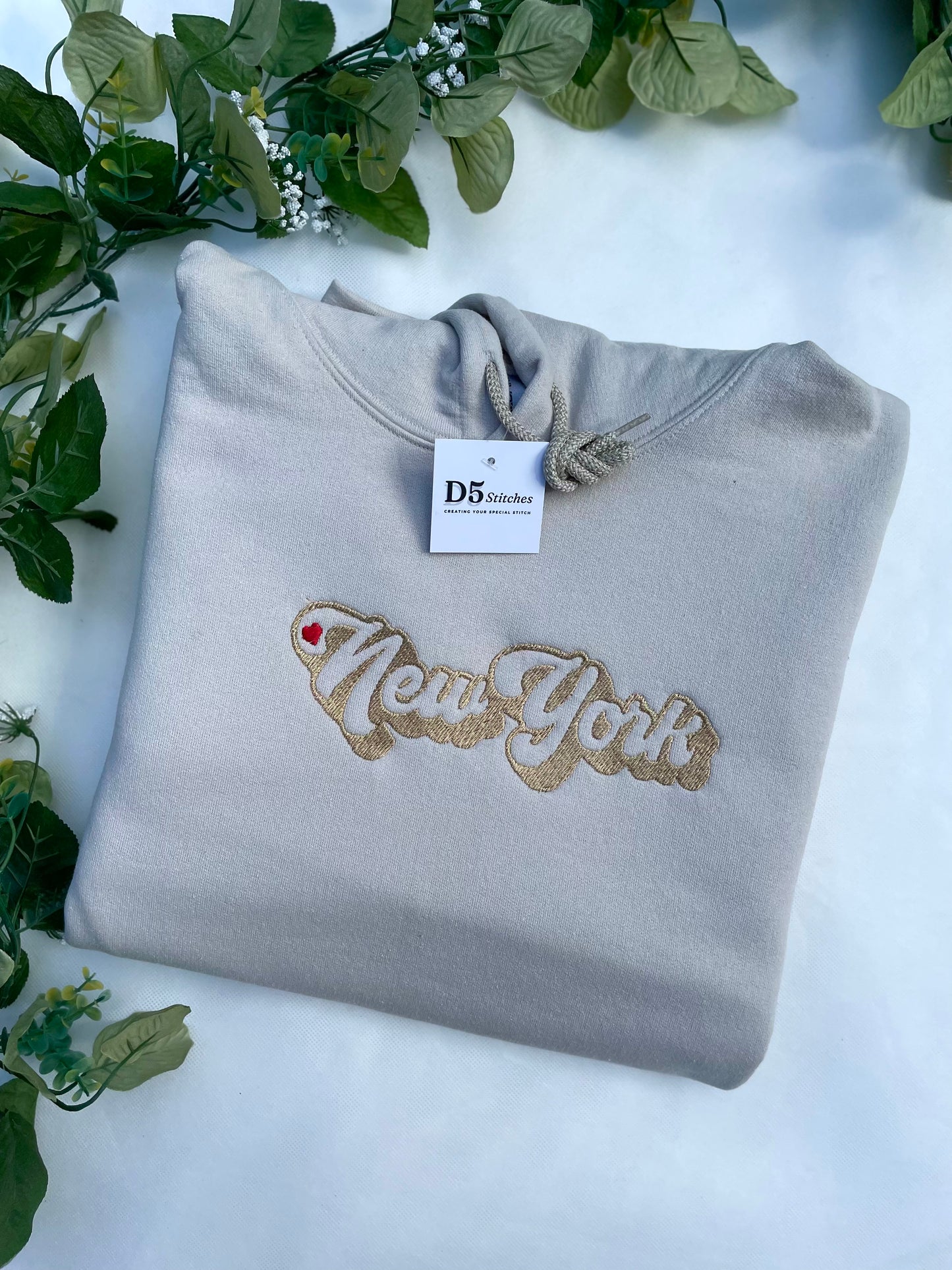 New York Beige Hoodie