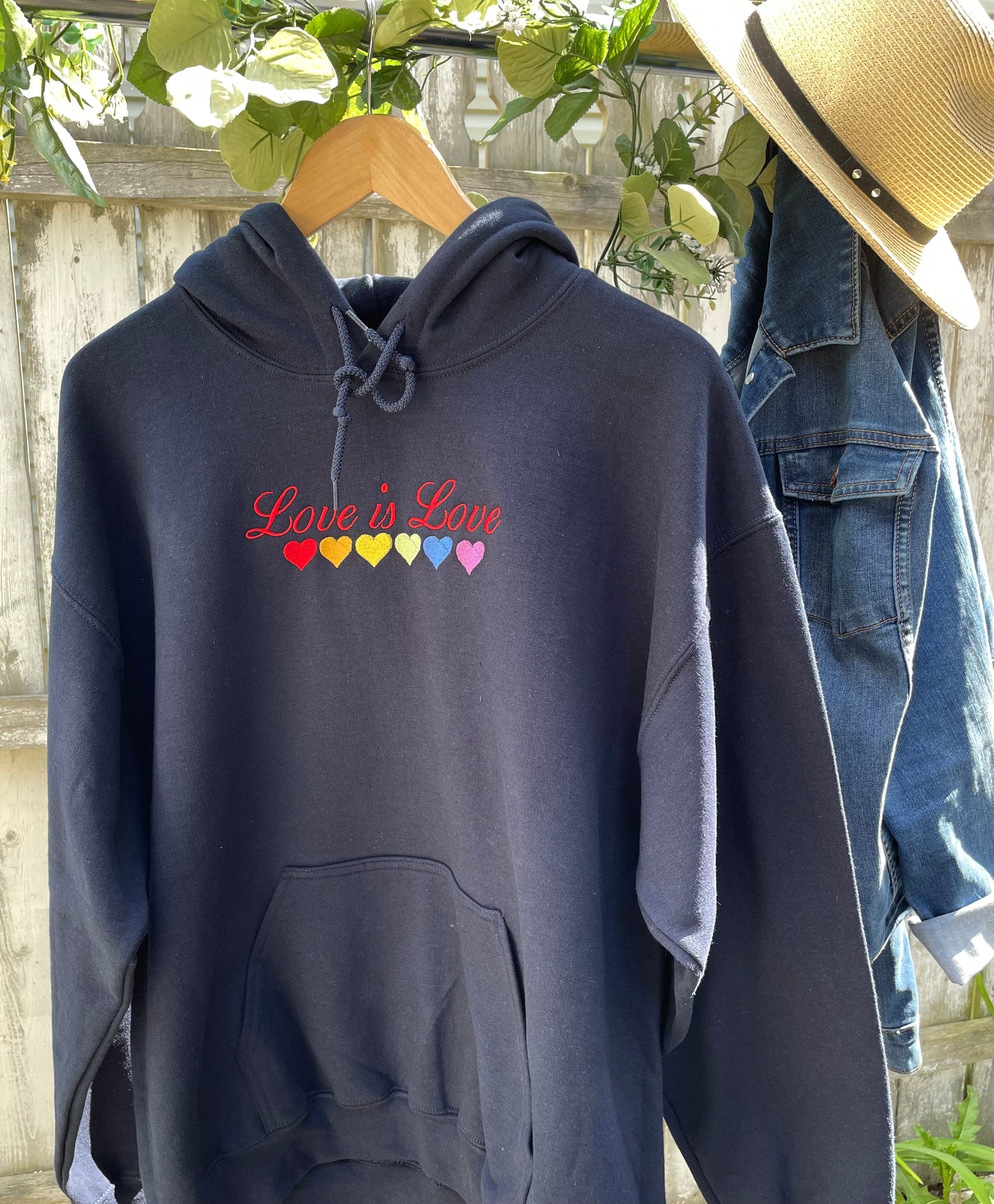 Love is Love Navy Blue Hoodie